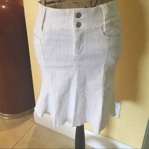 White Corduroy Skirt